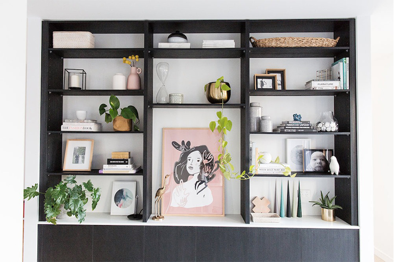 Style up a shelf