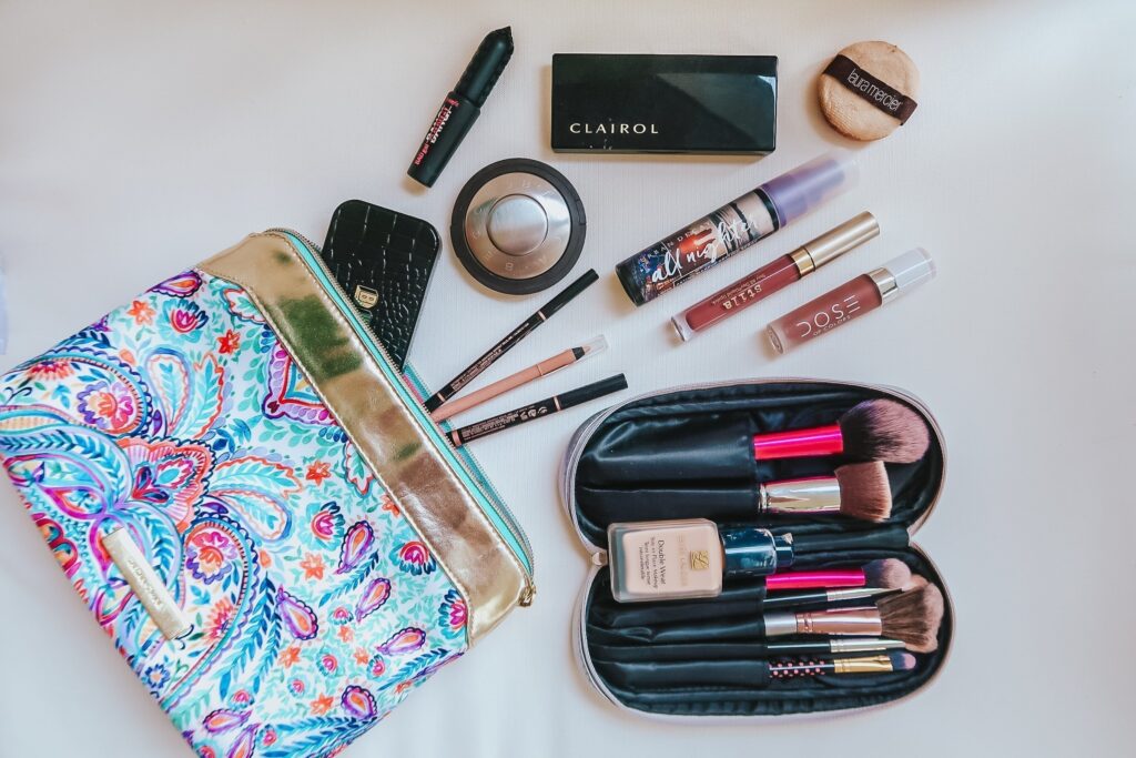 What’s in your traveling makeup pouch?