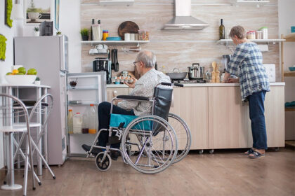 Show steps to making a kitchen accessible for elderly or disabled cooks