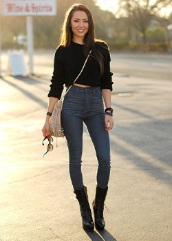 Crop Top and High-Waisted Jeans