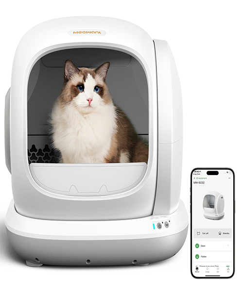 2) Meowant Self-Cleaning Cat Litter Box – MW-SC02